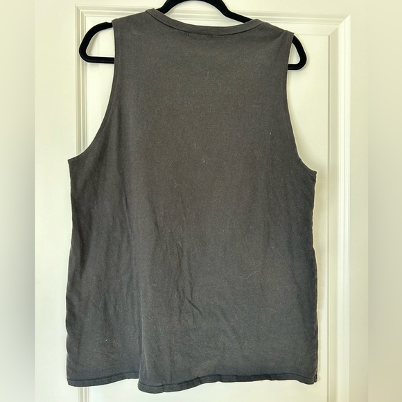 Women’s Tank, Charcoal, Distressed, God Bless America, Zutter, Large - Picture 2 of 2